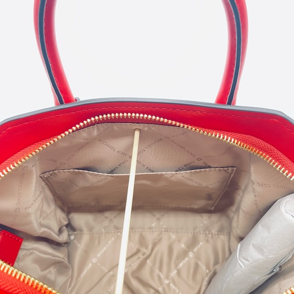 Michael Kors Small Avril TZ Satchel Bag Flame - Picture 8 of 13